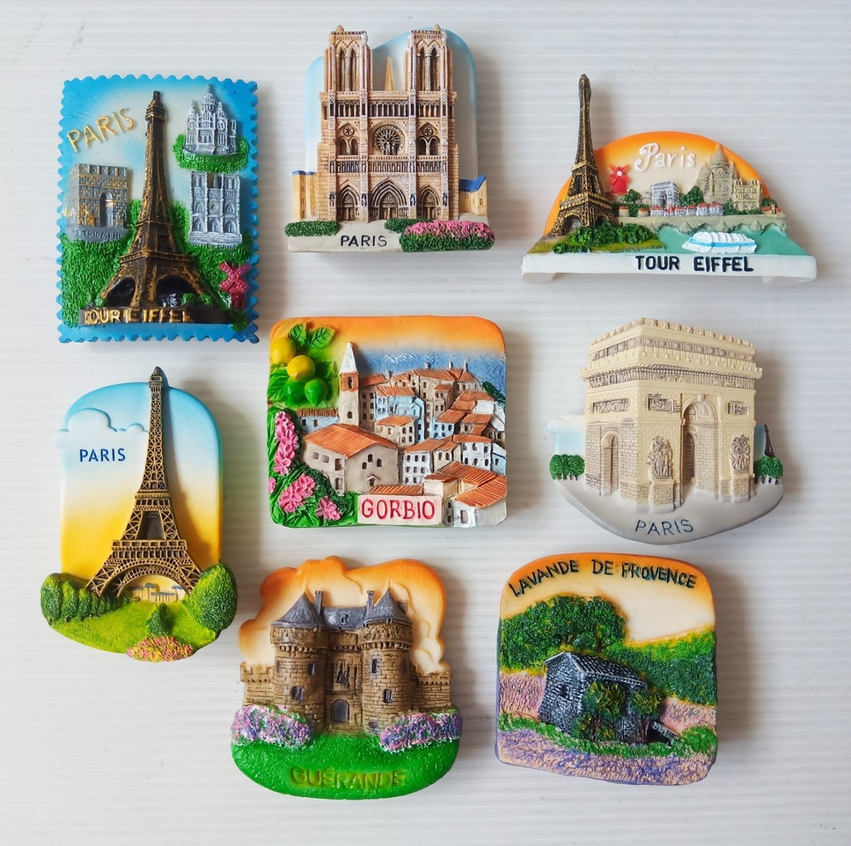 SOUVENIR [FR] 新品2個 France Landmark Souvenir Magnet Collection Gift for Refrigerator