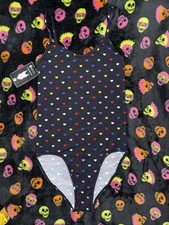 Ethika New With Tags Women's Pull-On "The Bodysuit" Heart Print NWT Size Small