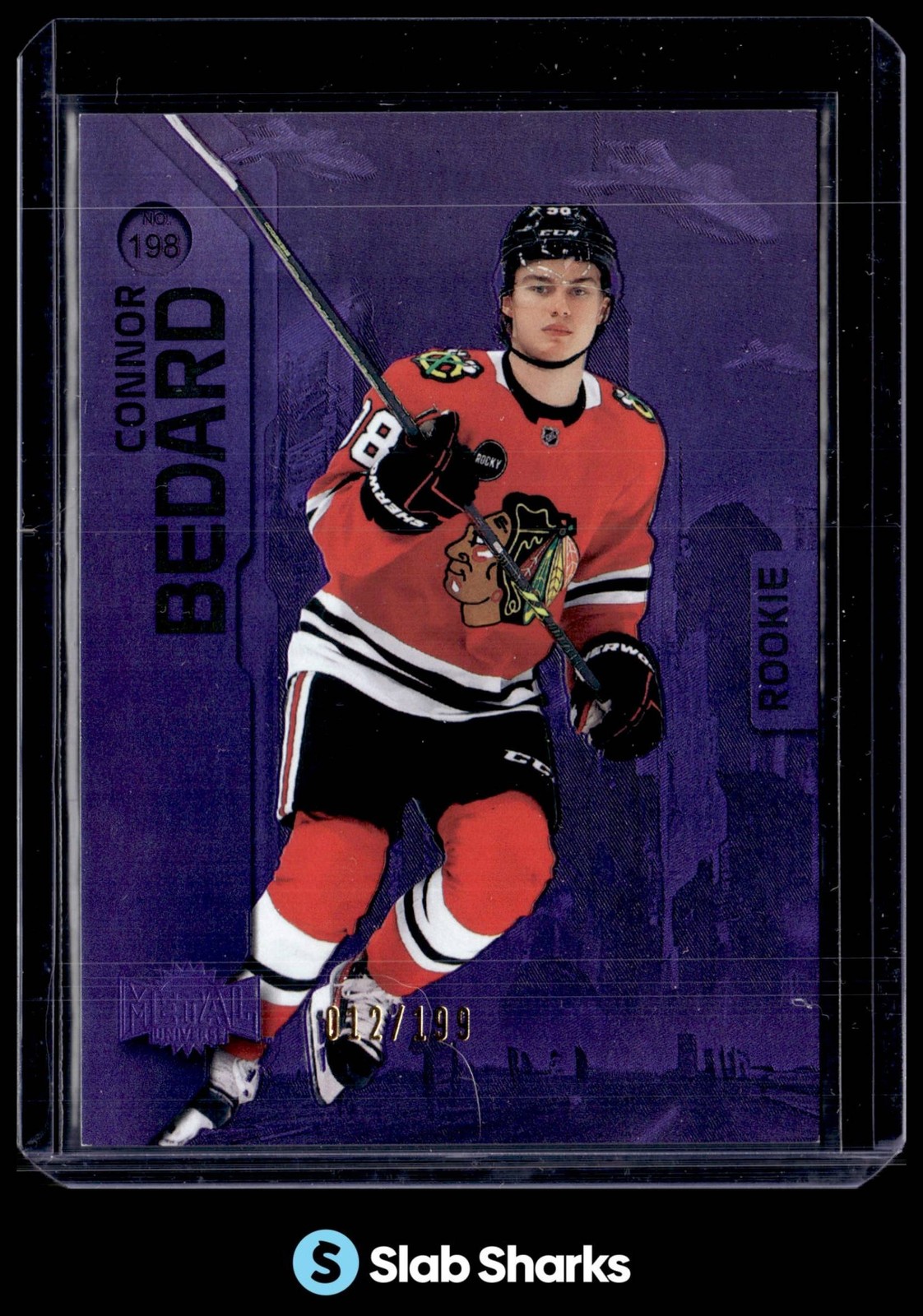 2023 SKYBOX METAL UNIVERSE #198 CONNOR BEDARD SPECTRUM FX PURPLE /199