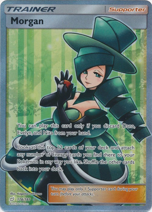 NM-Mint Morgan - 178/181 - Full Art Ultra Rare Pokemon Team Up