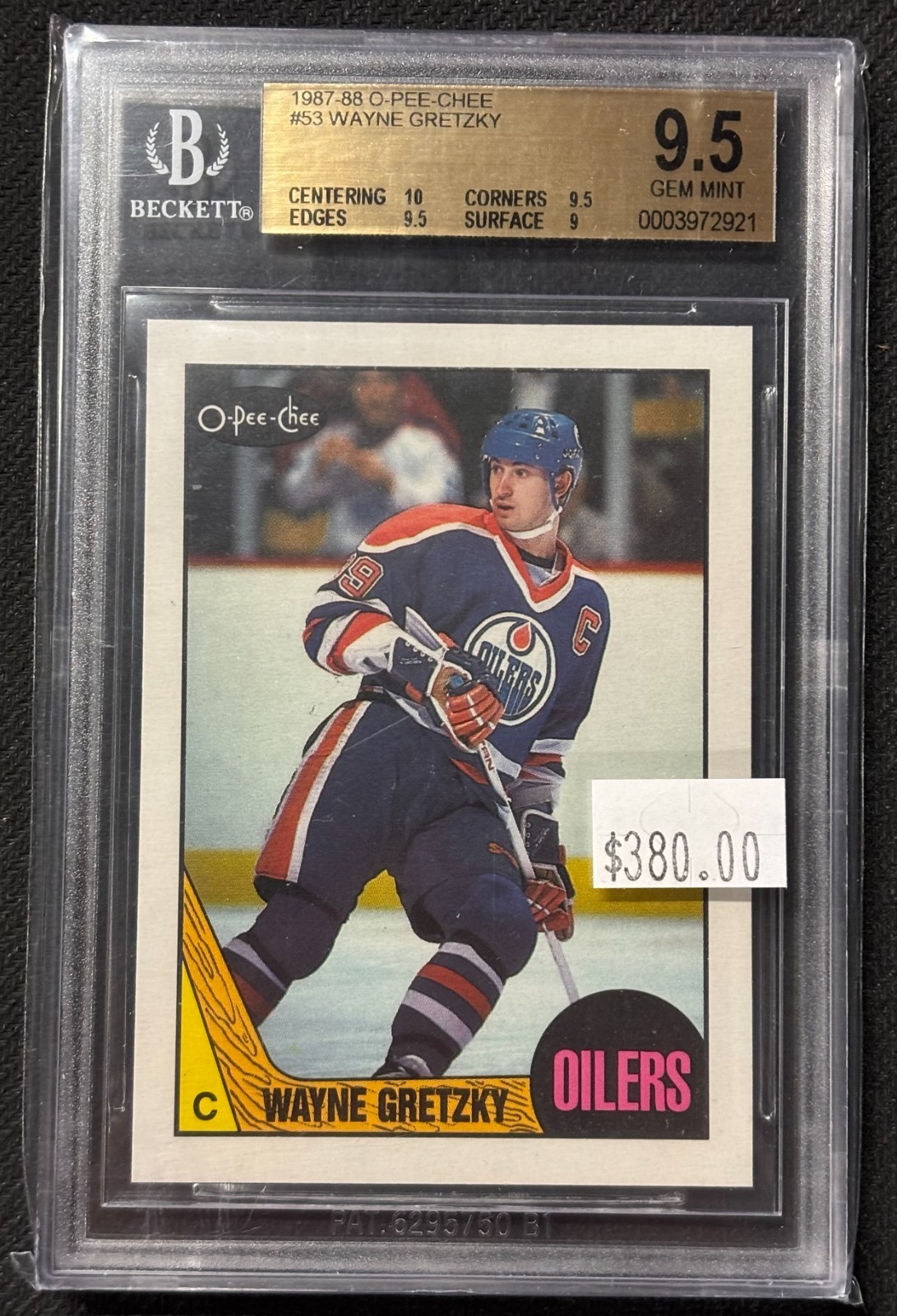 1987-88 O-Pee-Chee BGS GEM MINT 9.5 Wayne Gretzky POP 60 #53 Edmonton Oilers NHL