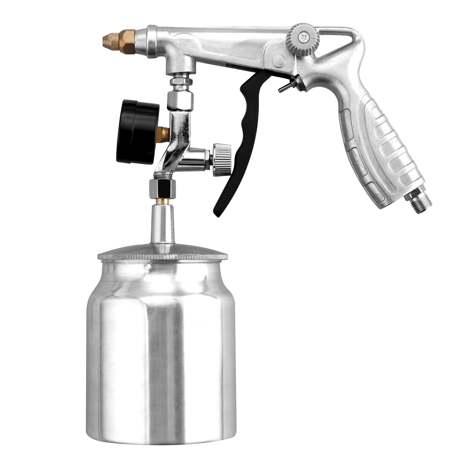 Air Rust Proofing Undercoating Gun w/ Gauge & Suction Feed Cup 2 Long 19.7" Wand