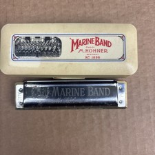M Hohner Marine Band 1896 Key of C Harmonica Germany with Box Musical Instrument