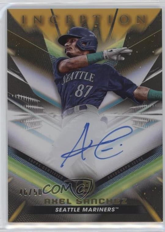 2023 Bowman Inception Gold Foil 46/50 Axel Sanchez #BPA-ASZ Auto 00rs