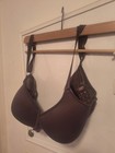 Chantelle Brown Underwired T-Shirt Bra 36D Lace Accent Lined Adjustable Straps — photo 2