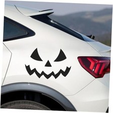 Halloween Pumpkin Car Decal Decorative Jack-O-Lantern Face Sticker for M Black