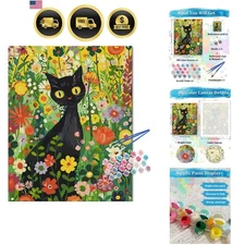 Paint by Numbers Kit for Adults Cat Wall Decor 16x20 Acrylic Canvas