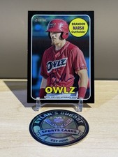 2018 Topps Heritage Minor League Real One Black /50 Brandon Marsh #ROA-BMA Auto