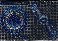 Falcon Aqua Silver Blue Foiled Playing Cards By Rick Smith & De'vo - Brand New