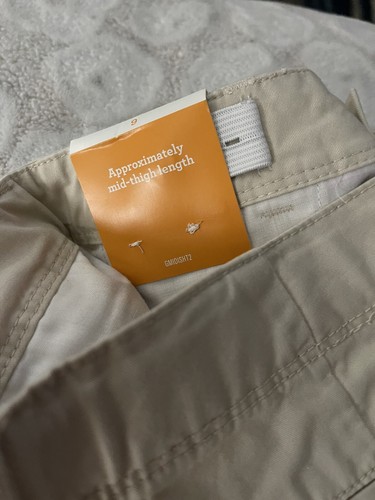 Gymboree Khaki Chino Shorts Girls Size 6 Uniform Classic Adjustable Waist Midi - Picture 6 of 7