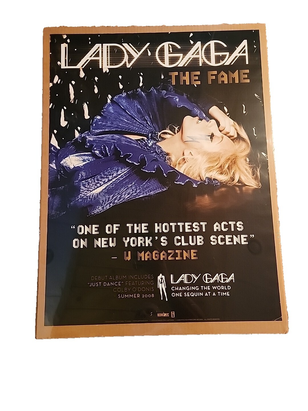 未使用品 レディーガガ LADYGAGA THEFAME MONSTERポスター 額付きポスター】レディー・ガガ the fame monsterの通販 by