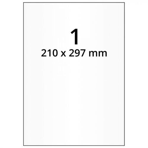 Universal Etiketten 210 x 297 mm auf DIN A4 Bogen Selbstklebend Aufkleber Weiß Universal Etiketten 210 x 297 mm auf DIN A4 Bogen Selbstklebend Aufkleber Weiß