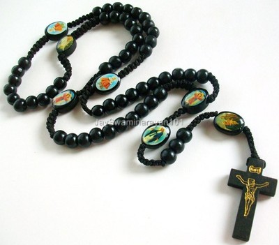 Rosaries - Black Wooden Beaded - Vatican