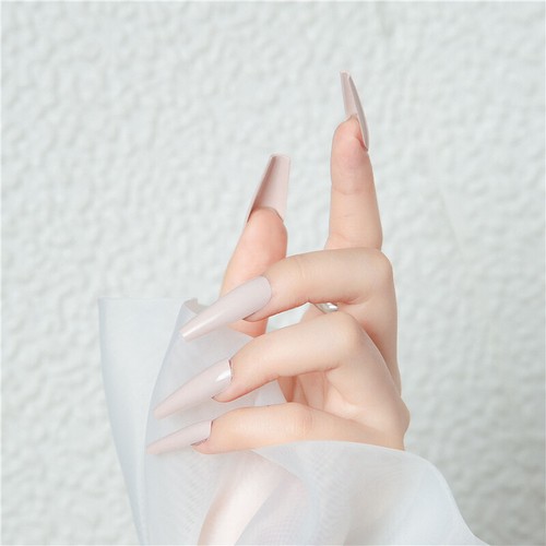 Pintado a mano sobre uñas postizas largo ataúd bailarina conjunto completo uñas falsas - Imagen 24 de 40