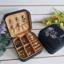 jewelry box organizer for women Personalized Jewelry travel case mothers daygift