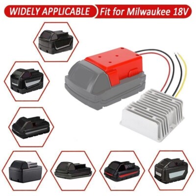 DC 18V To 12V Step Down Converter / Regulator 15A 180W - For Milwaukee 18V Batteries (DIY)
