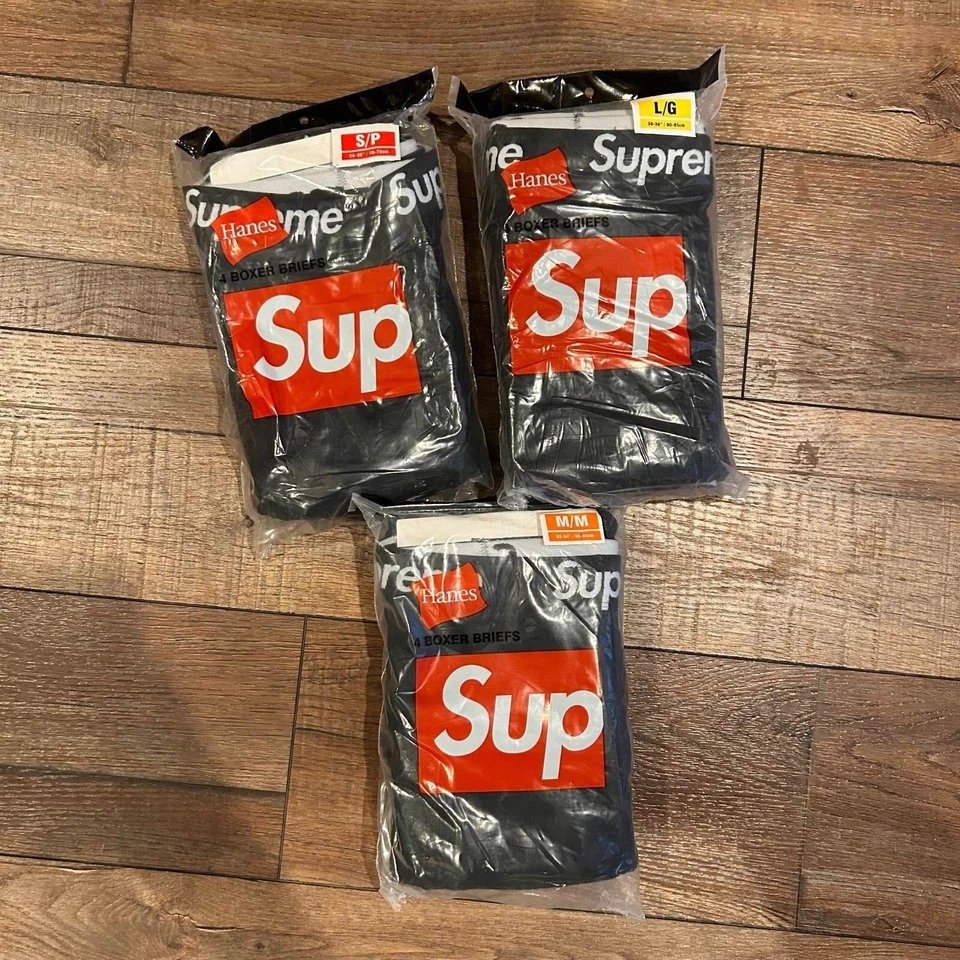Calzoncillos boxer Supreme x Hanes (paquete de 4) - negros - talla - medianos y grandes Foto 2 de 2