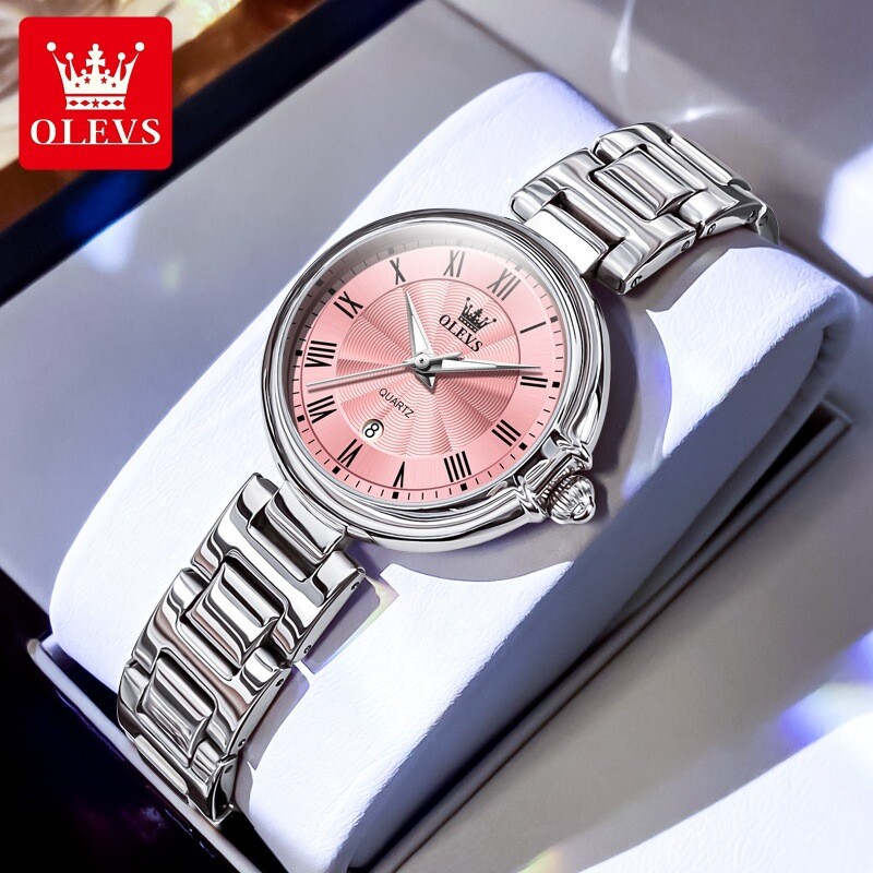 Womens White Dial Analog Quartz Silver Stainless Steel Luminous Waterproof Watch Se73061d291fa49a9bb24b8685dfe2  main image 4