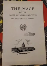 The Mace of the U.S. House of Representatives Booklet Govt. Printing Office 1940