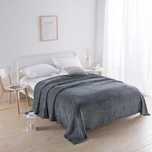 1pc, Simple and Plain Colored Plush Blanket, Multifunctional Farley BlanketCover - Foto 3 di 36