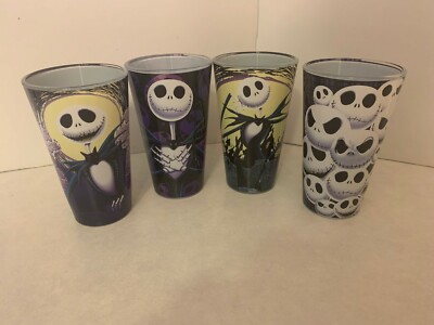 Set of (4) - Nightmare Before Christmas - Drinking Glasses Tumblers  Beverage | eBay
