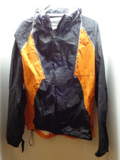 Harley-Davidson Riding Gear Black/Orange Windbreaker w. Hood Medium