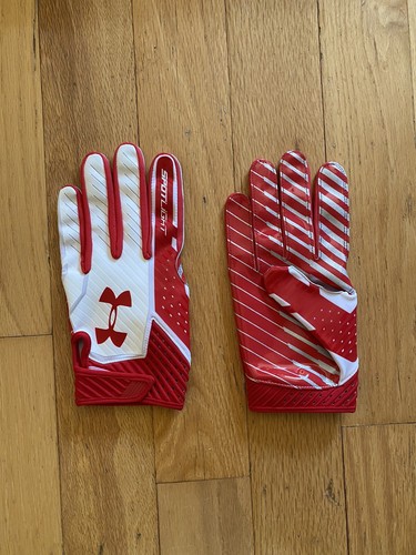 Under Armour Spotlight MEN'S Pro Football Gloves Red/White BRAND NEW XXlarge XXL - Picture 3 of 7