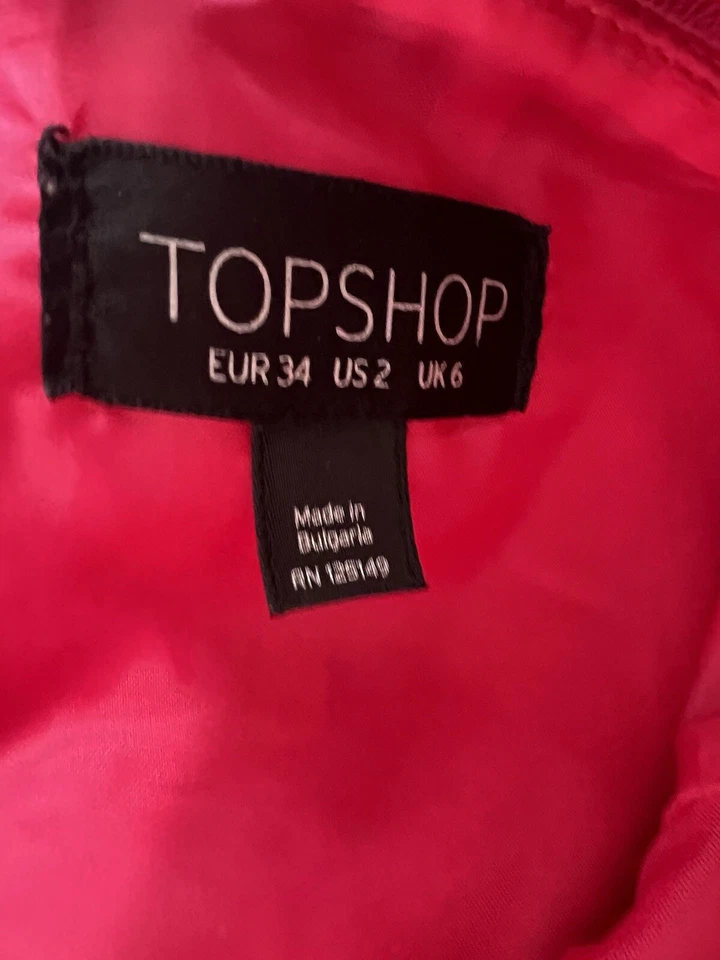 Topshop 迷你连衣裙粉色女式绑带无袖 2 鸡尾酒 1313 — 第 4/4 张图片