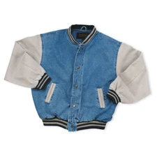 Men's Denim Varsity Jacket