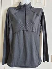 Columbia Omni-wick Long-sleeved Black Gray Stripped Track Jacket Size Medium