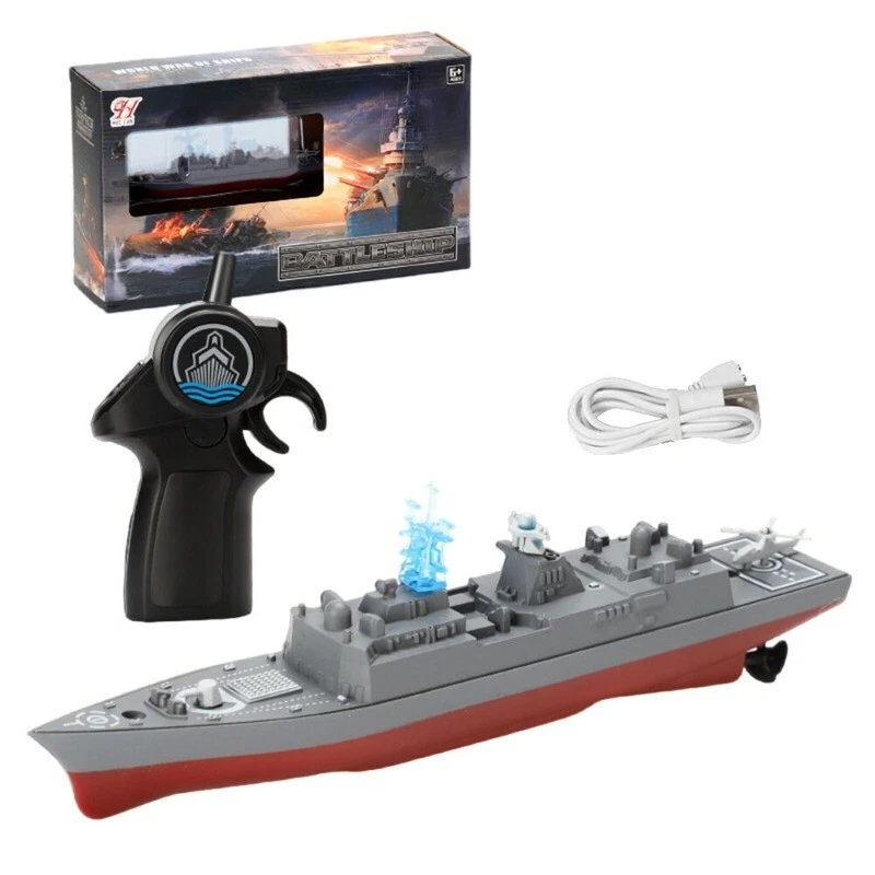 Remote Control Warship Model RC Ship Pool Lake Boat Cruiser Destroyer Water Toy - Image 2 of 4