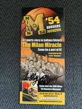 1954 Milan Miracle Indians Signed Museum Brochure Autographed Bobby Plump