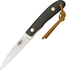 Moki Banff Fixed Blade Knife Black Linen Micarta Handles - MK1100