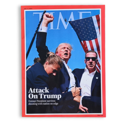 TIME Magazine Attack On Donald Trump 5 Aug 2024, Shooting Assassination Cover