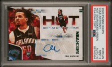 Cole Anthony - 2020 NBA Hoops Hot Signatures Rookie Auto - Green PSA 9/10 RC