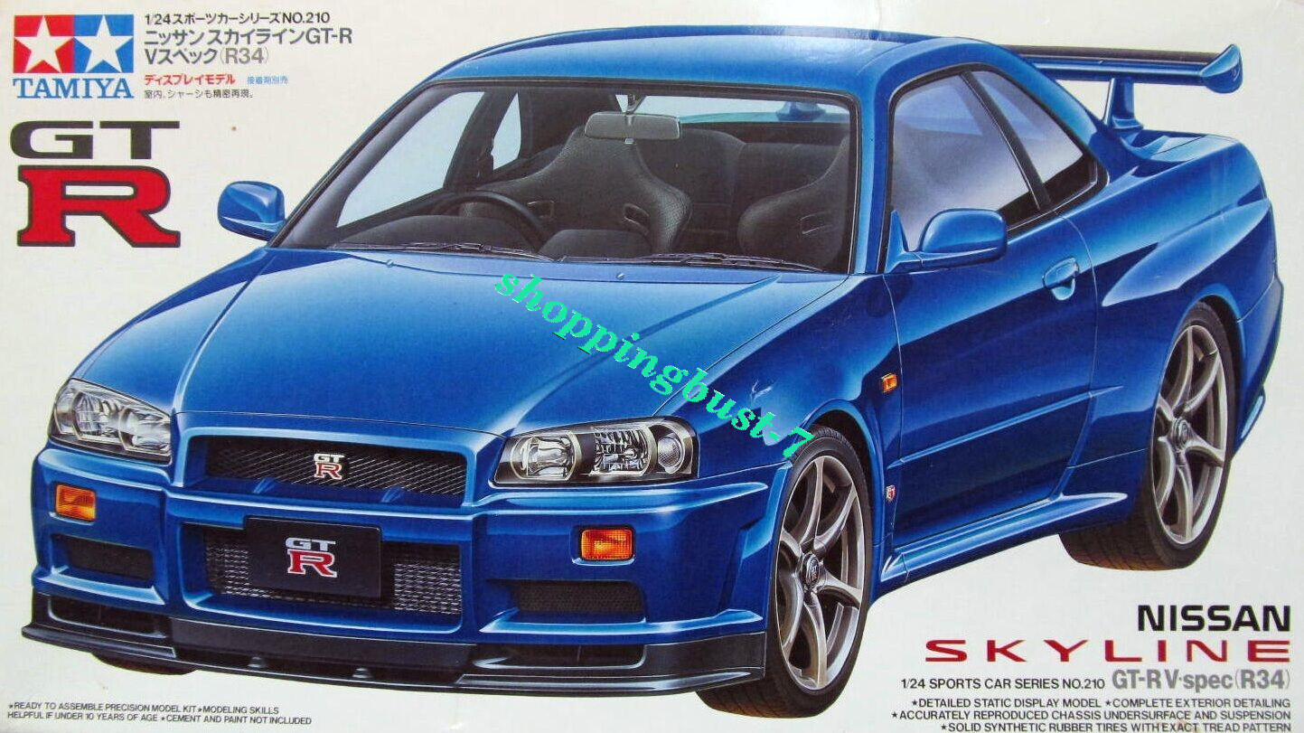 Tamiya 24210 1/24 Scale Model Sport Car Kit Nissan Skyline GTR R34 V