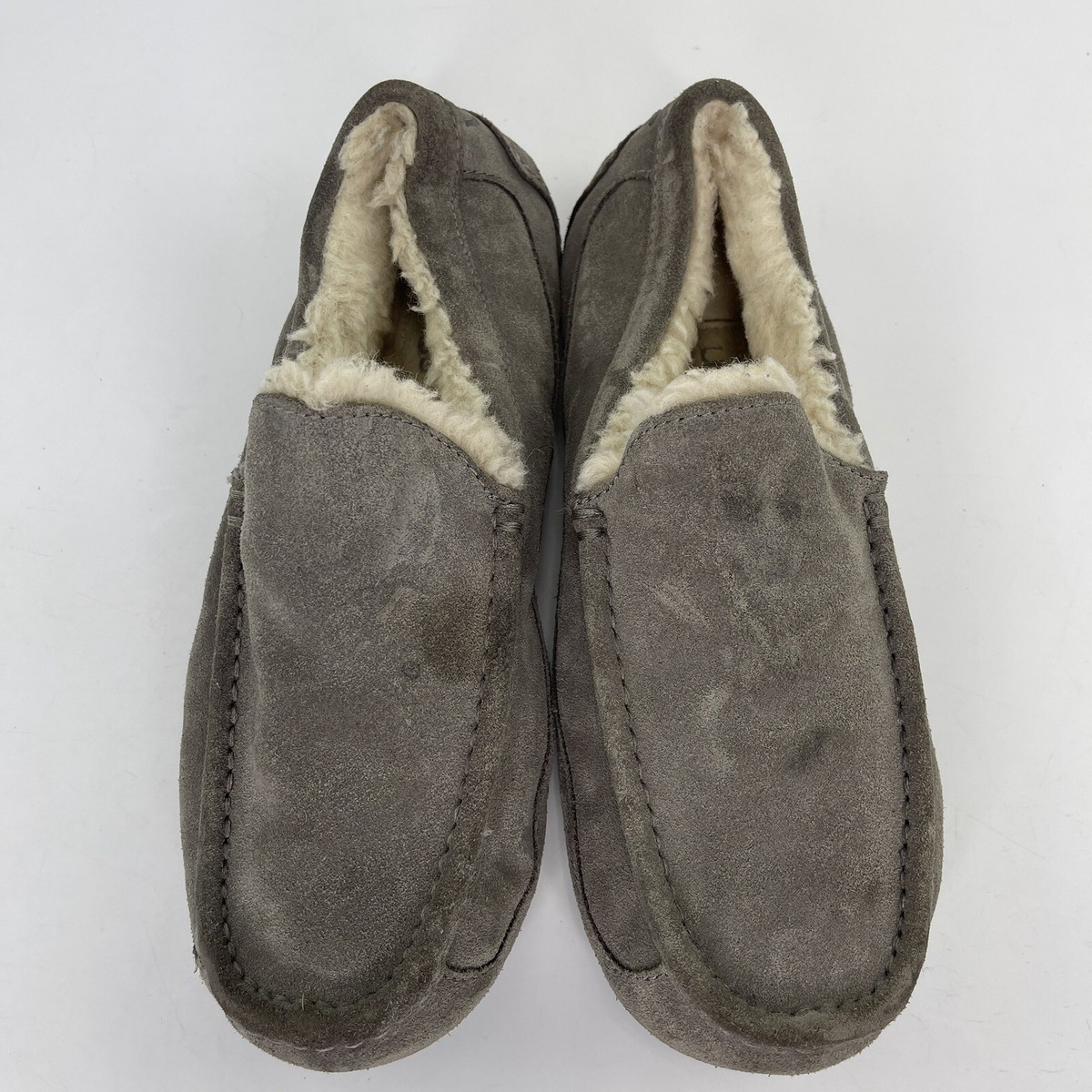 UGG Mens Ascot Wool Lined Slipper Moccasin Shoes Gray Suede Size 9‎ UGG Men main image 4