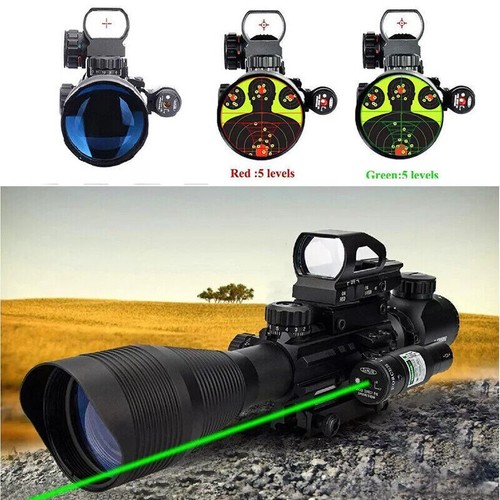 4-12X50 Red/Green illuminated Mil-dot Scope with Holographic Sight & Laser Sight - Picture 22 of 22