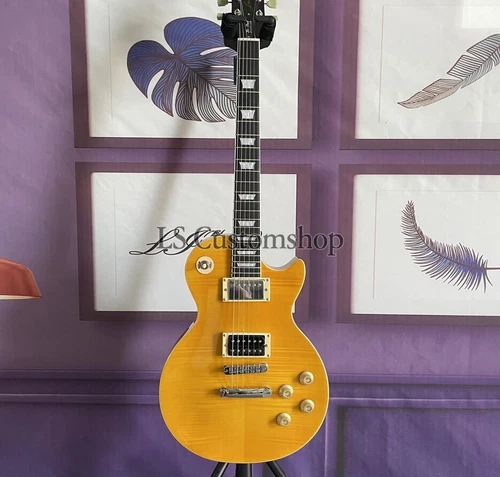 Appetite Burst lp Standard Electric Guitar Flamed Maple Top Solid Body Fast Ship