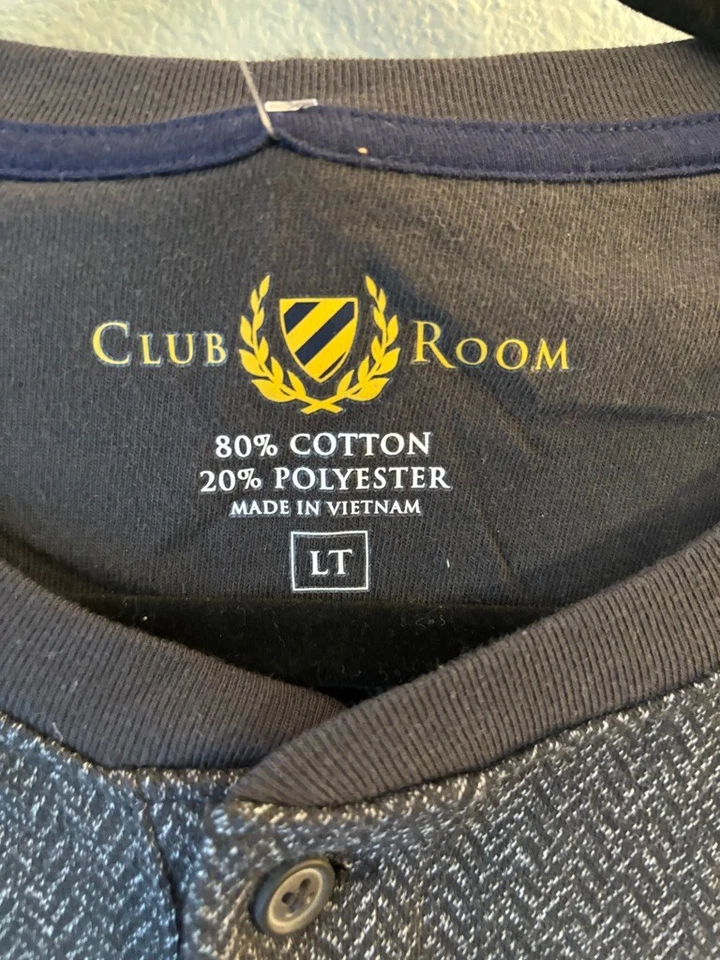 NWT Club Room Mens Long Sleeve Henley Shirt Large Tall - Image 4 of 4