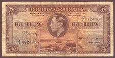 BERMUDA  5 Shillings 12.5.1937