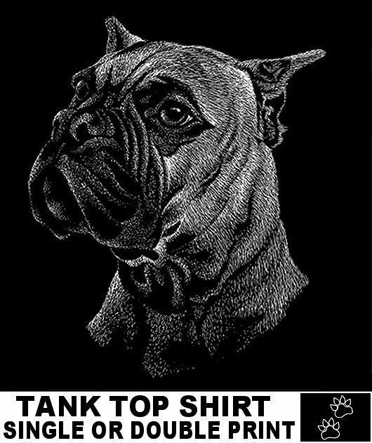 Beauitful Boxer Dog Custom Show Art Dog Tank Top Shirt AB737