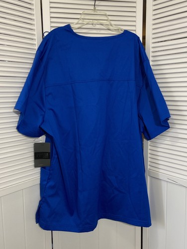 Maevn Matrix Mens Scrub Top 2XL Royal Blue NWT Short Sleeves Pockets #5502 - 第 2/13 張圖片