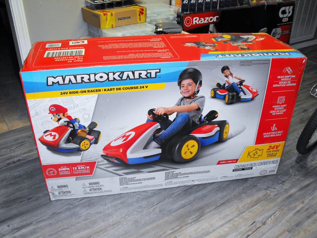 Nintendo Super Mario Kart 24V Battery Operated 3-Speed Drifting Ride-on, 8  mph, for a Child Ages 3-8 