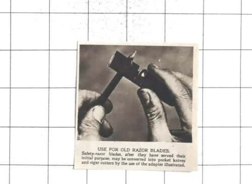 1920 Bezpieczne żyletki przekształcone w noże kieszonkowe i nożyce do cygar - Zdjęcie 1 z 1