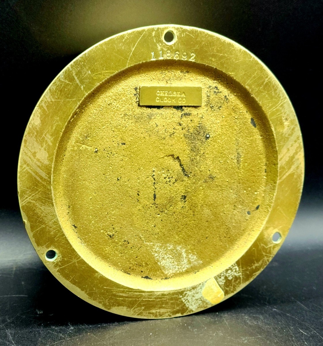 Rare Antique CHELSEA WW1 Brass Ships Clock 6