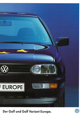 1996 Brochure VW Golf and Golf Variant Europe Model Golf III - 05/96