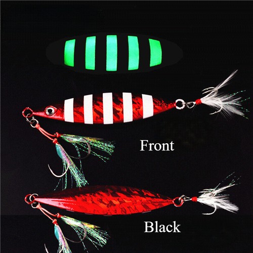1 Stück Tiefsee Slow Fall Pitch Blei Metall Flach Jigging Angelköder 30-200G - Bild 14 von 14