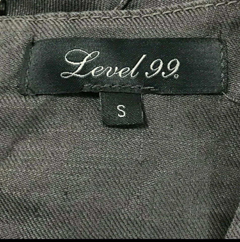 Mameluco Level 99 S Margarita Cuello en V Sin Mangas Lino Tencel Gris Foto 4 de 4