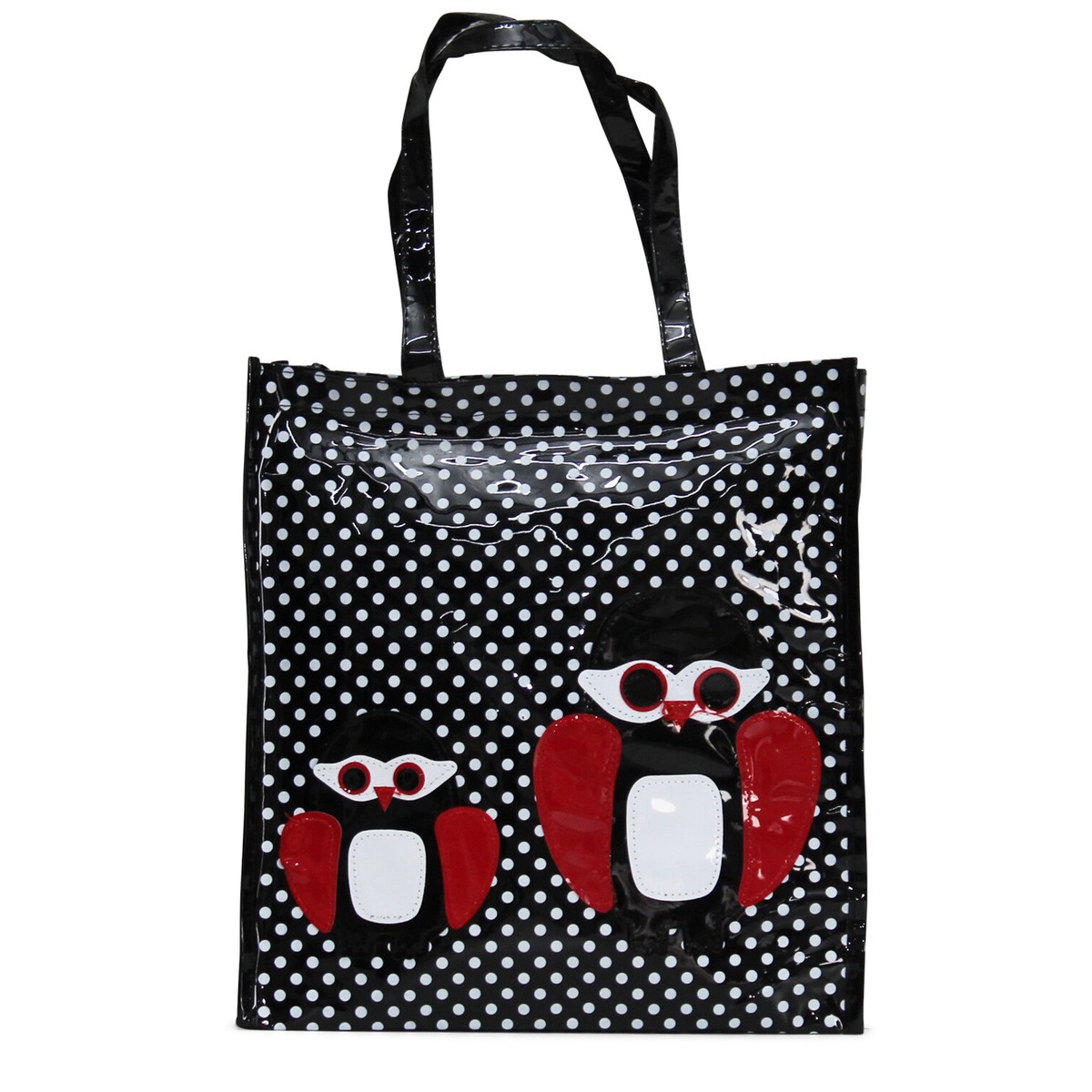 Borsa Donna Shopper In Plastica Busta Spesa Casual Universale Gufo